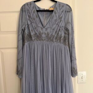 Maya Maternity Beaded Dress from ASOS in Dusty Blue